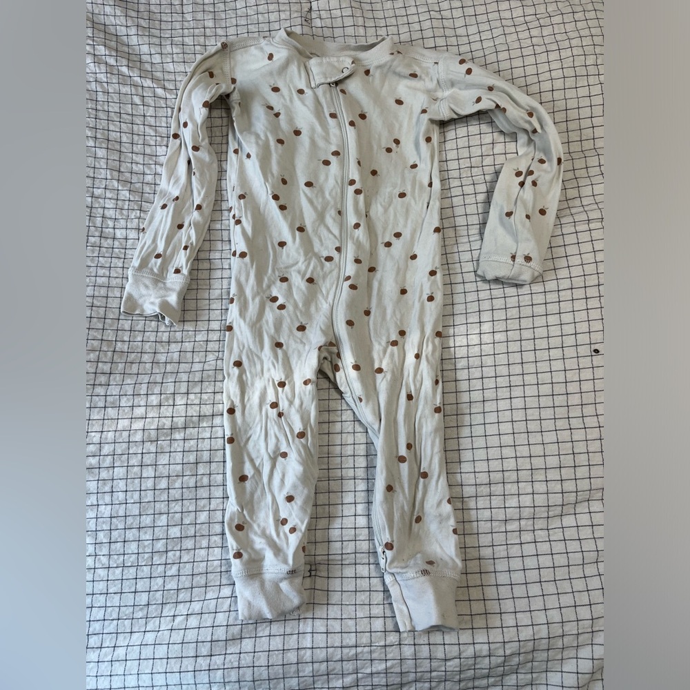 18-24 month Orange print baby footless pajamas by Quincy Mae